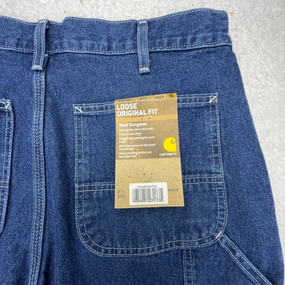 Carhartt Loose Original Fit Work Dungaree Jeans Mens 34X36 B13 DST NWT NOS